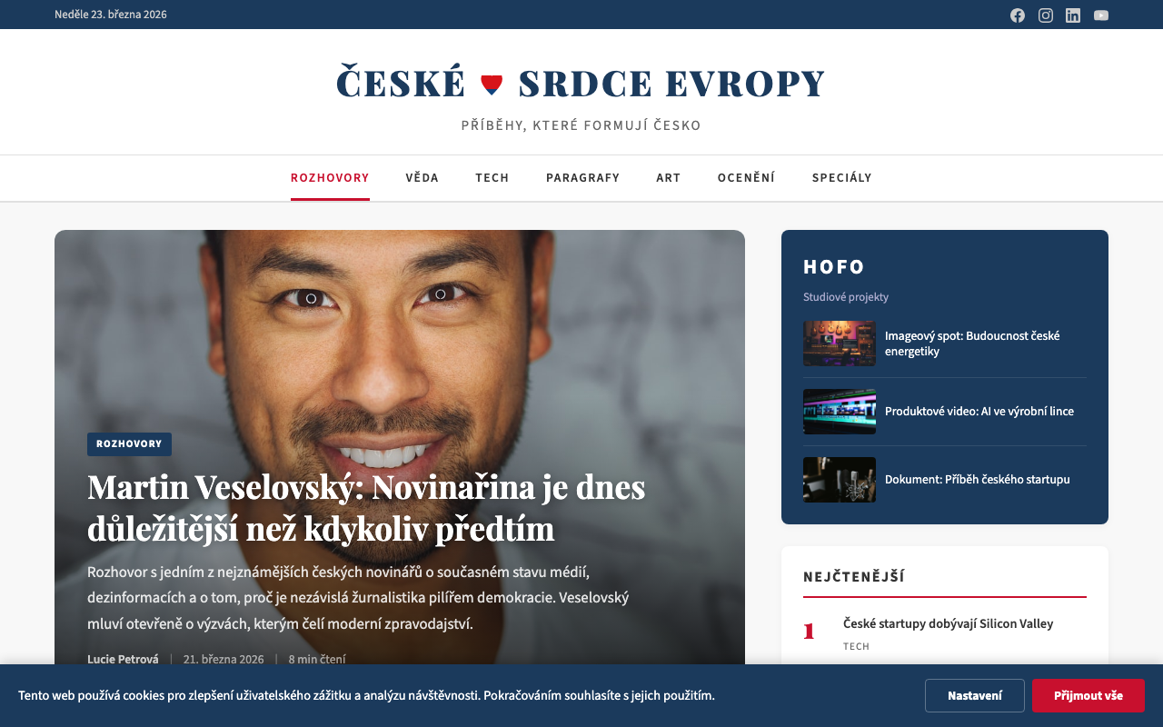 České srdce Evropy